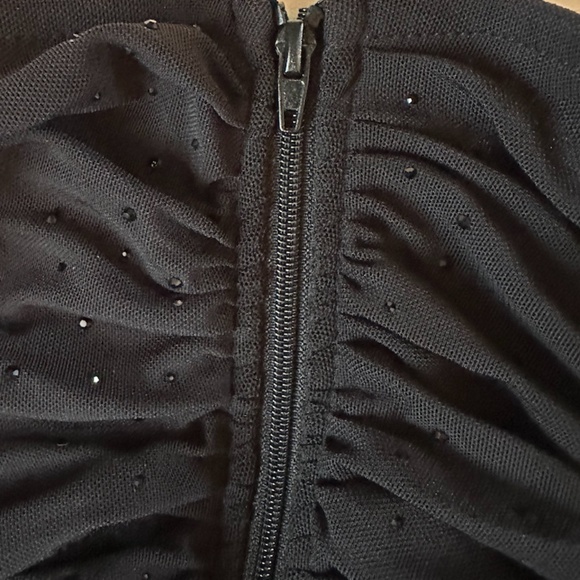 Windsor Sleeveless Rhinestone Bodycon Dress, Mini, Black, Size Small - Picture 10 of 13